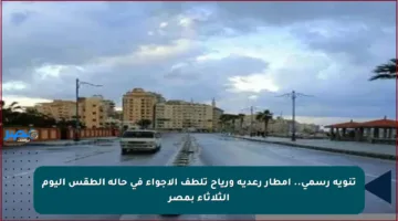 تنويه رسمي.. أمطار رعدية ورياح تلطف الأجواء في حالة الطقس اليوم الثلاثاء بمصر